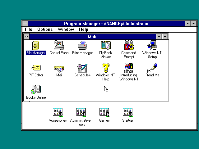 Windows-Startmenü Windows 3.1