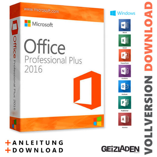 Microsoft Office 2016 Professional Plus 1 PC